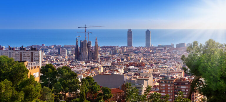 Panorama view of Sagrada famili